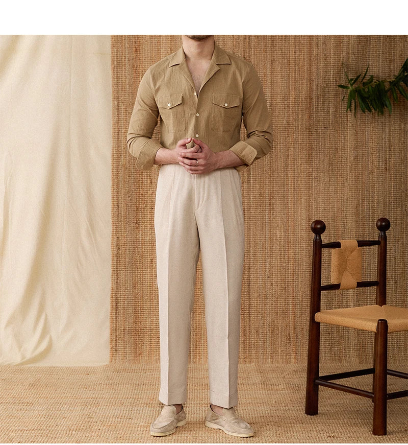 Long Sleeve Shirt - Structured Front & Chest Pocket Storage