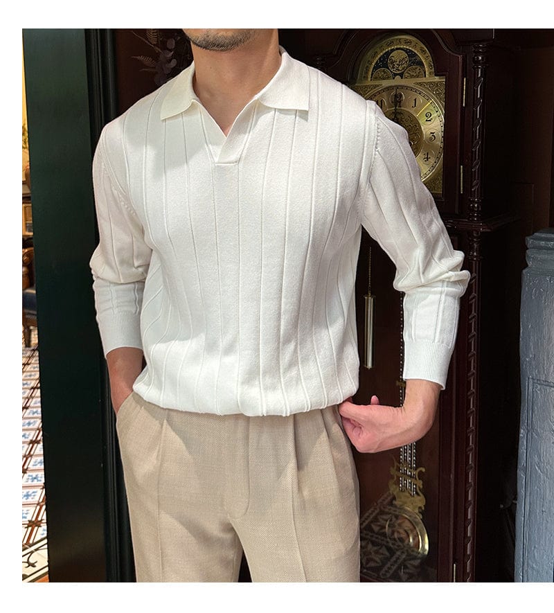 Long Sleeve Top - V Neck Front & Soft Draping Shape
