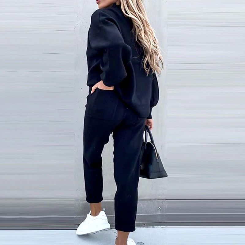 Loungewear Set - Soft Blend Fabric And Elastic Waist