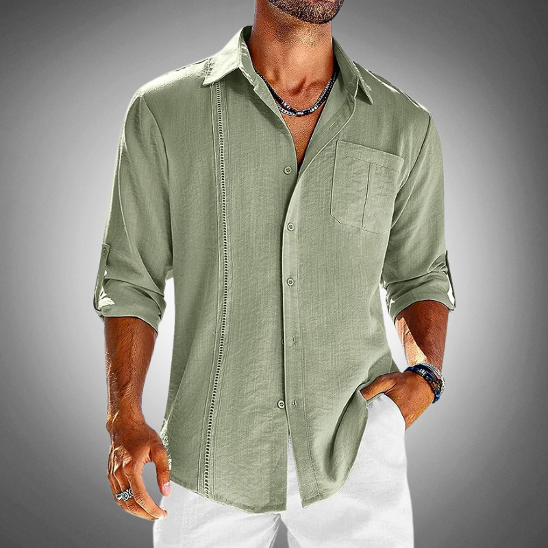 Men's Cotton Dress Shirt Classic Button-Up-4
