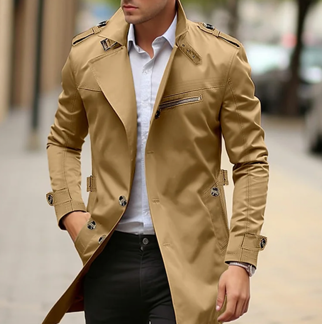 Variant image for Men's Cotton Trench Coat-33