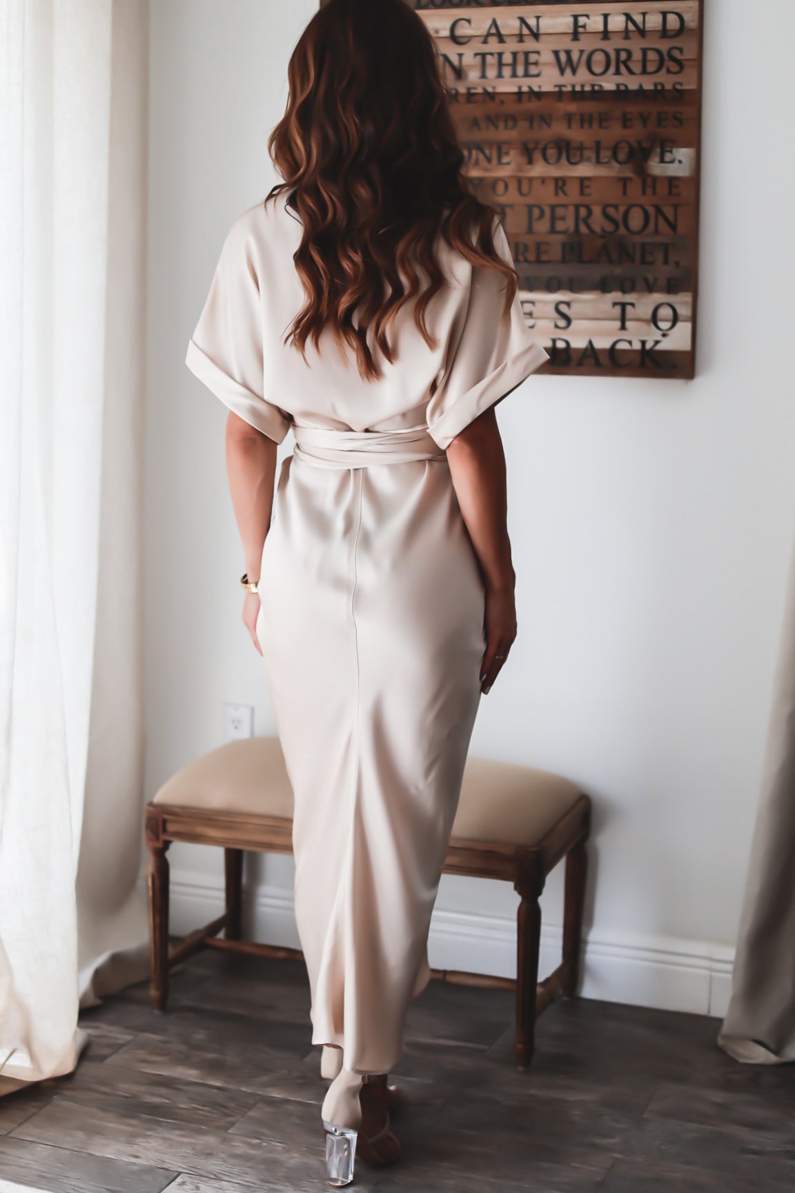 Maxi Wrap Dress - Lightweight Blend Wrap & Adjustable Fit