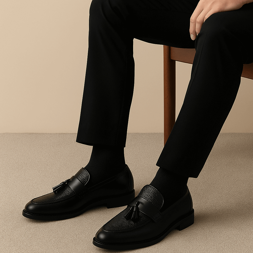 Men's Brown Woven Tassel Loafers for Formal and Casual Wear 2