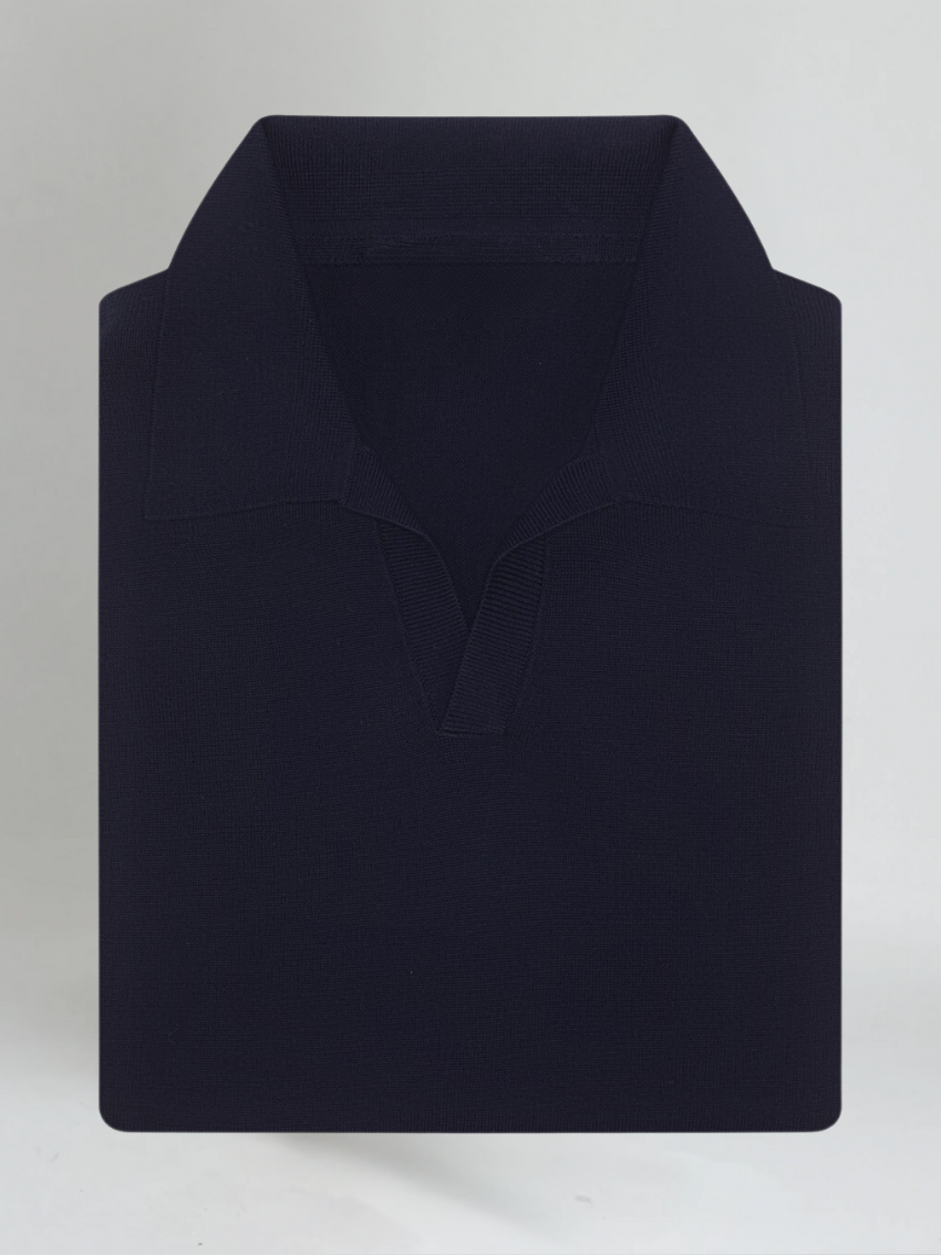 Men's Buttonless Knitted Polo Shirt 3