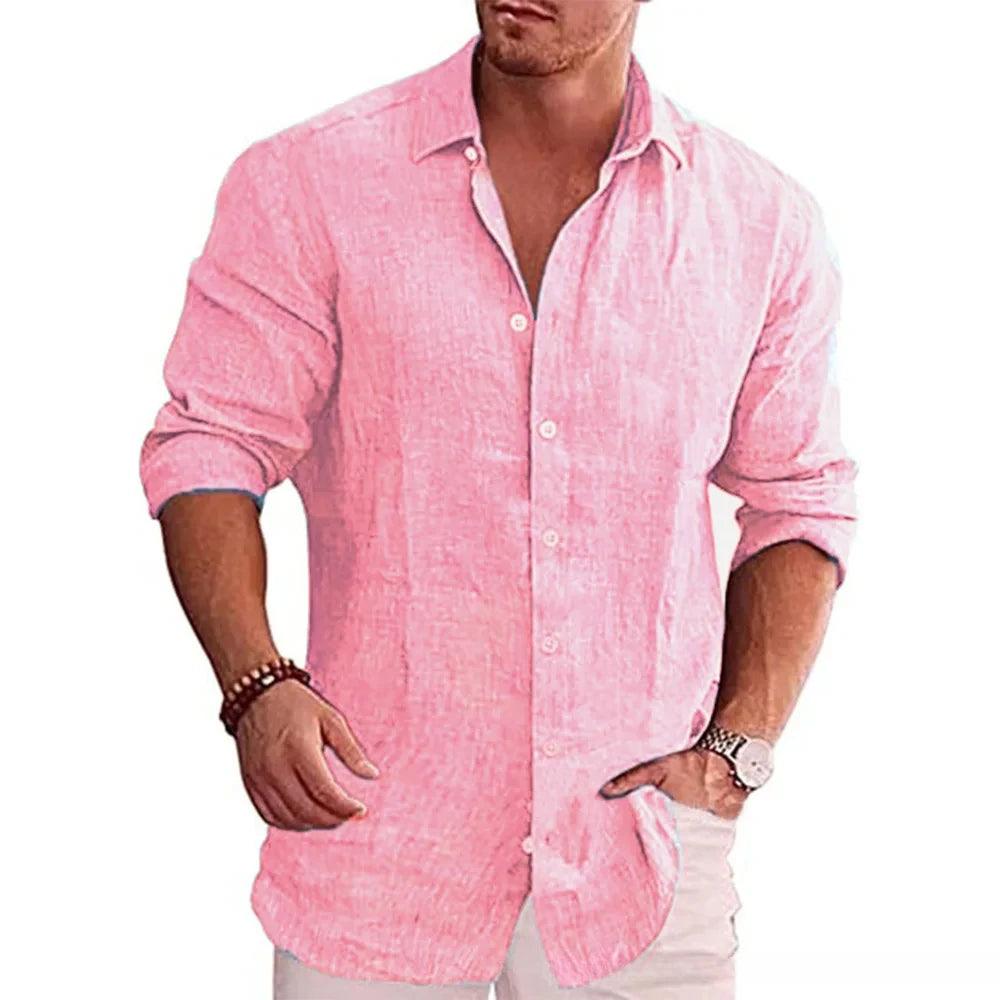 Men's Casual Autumn Shirt with Turn-Down Collar 2