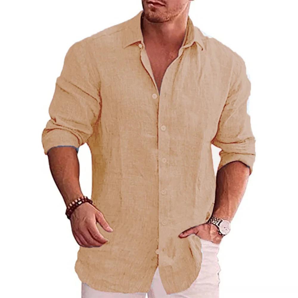 Men's Casual Autumn Shirt with Turn-Down Collar 3