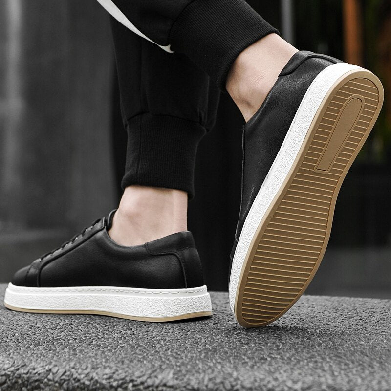 Men's Casual Leather Shoes with Anti-Slip Rubber Sole 3