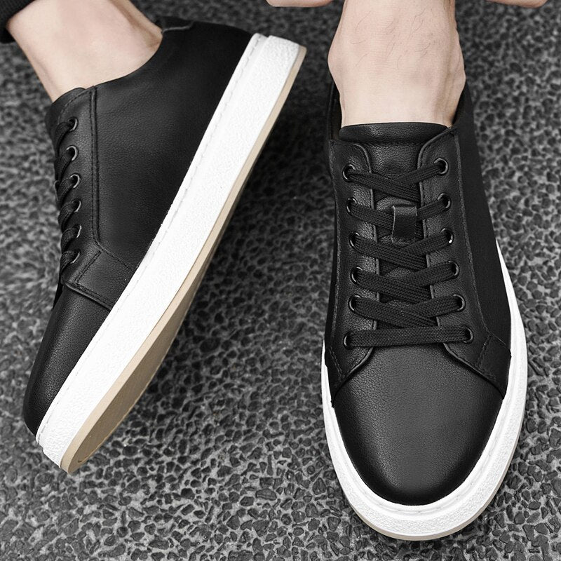 Men's Casual Leather Shoes with Anti-Slip Rubber Sole 5