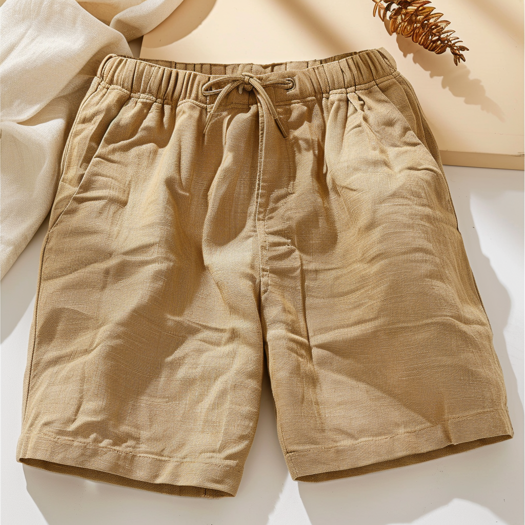 Men's Casual Linen Shorts for Summer Comfort 0