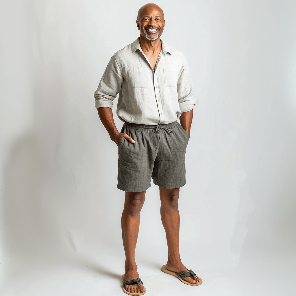 Men's Casual Linen Shorts for Summer Comfort 1