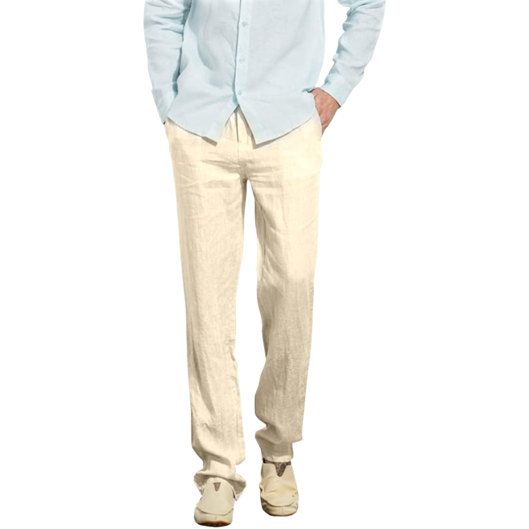 Men's Linen Casual Trousers for Summer Comfort 0