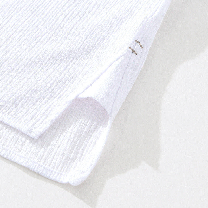 Men's Linen Half-Open Short-Sleeved Shirt 3