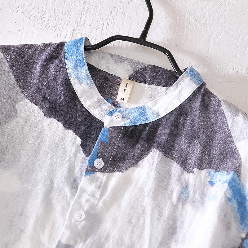 Men's Linen Printed Half-Sleeve Shirt 3