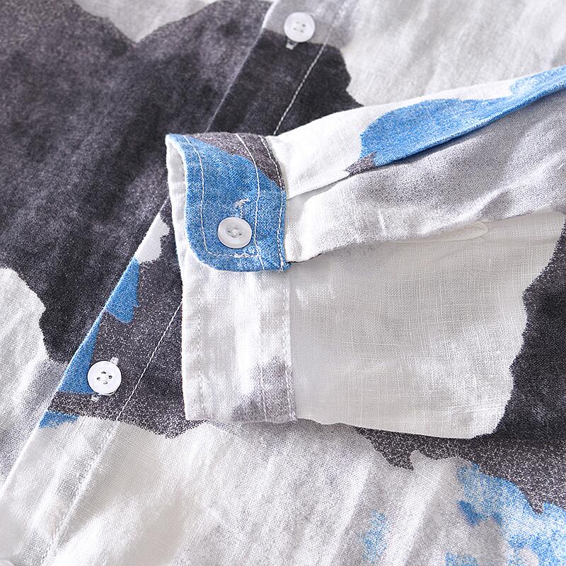 Men's Linen Printed Half-Sleeve Shirt 6