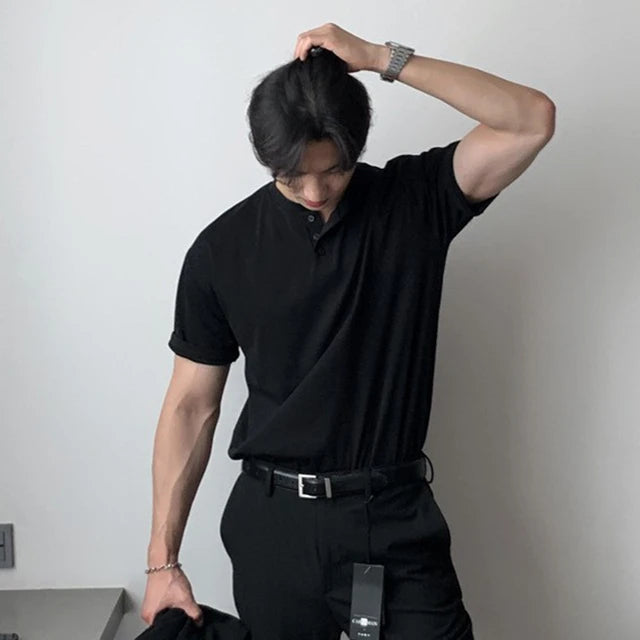 Men's Long Sleeve Polo Shirt - Classic Fit Casual Style 2