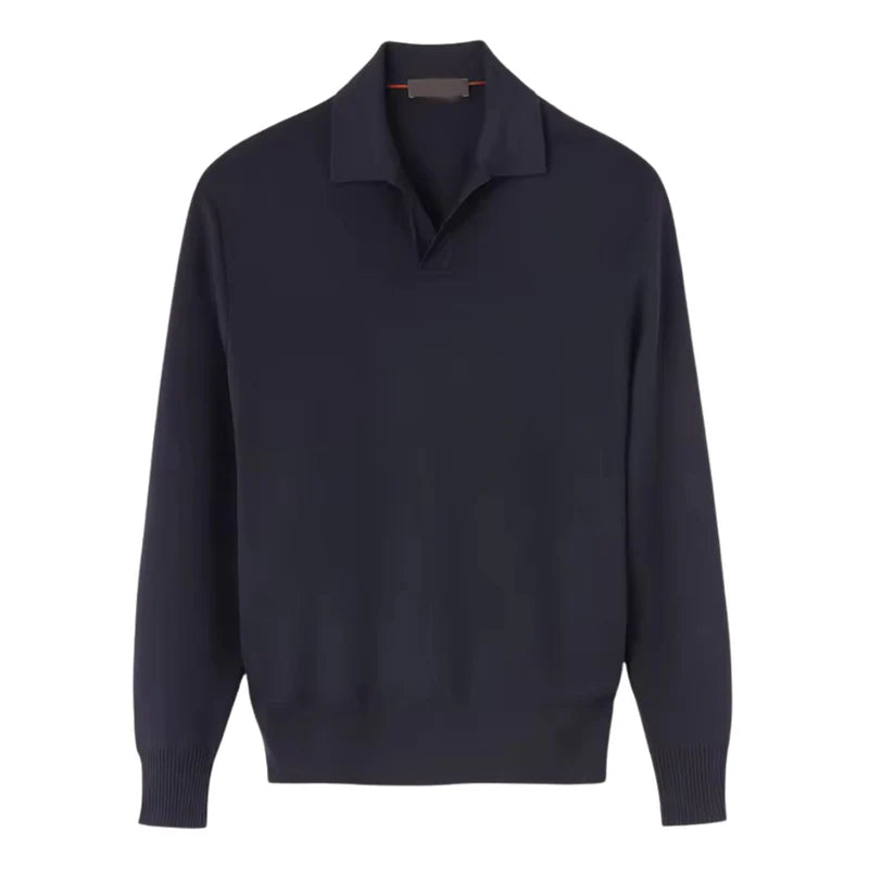 Men's Long Sleeve Polo Shirt - Comfortable Fit for Casual Wear 2