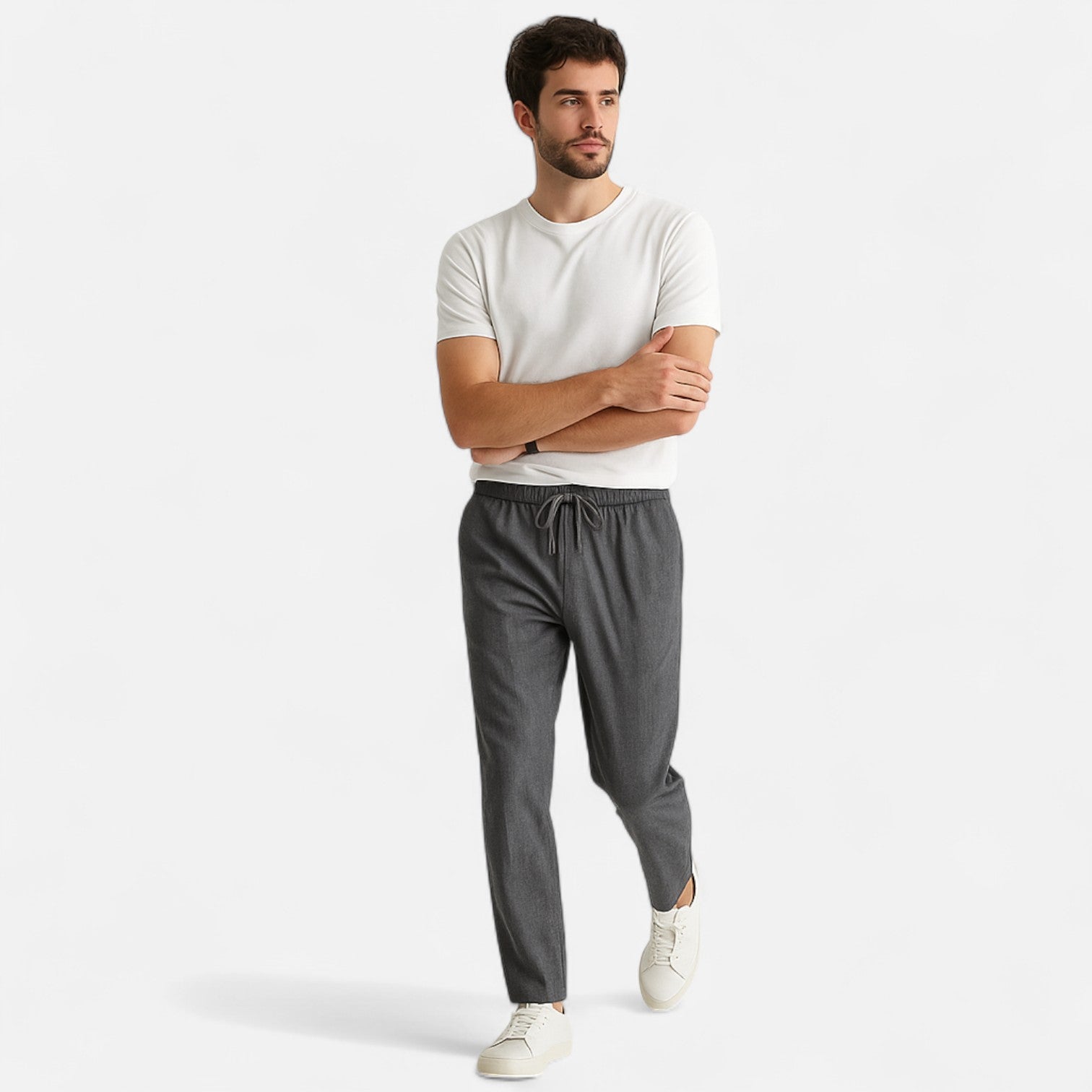 Men's Loose Fit Linen Trousers 3