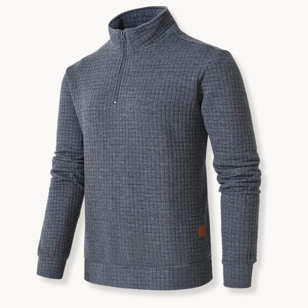Men's Quarter Zip Sweater with Unique Pattern 5