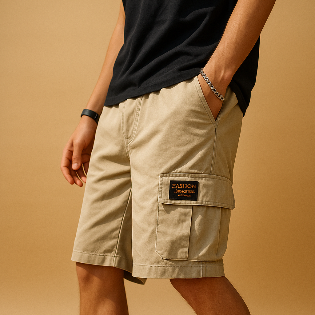 Men's Quick-Dry Cargo Shorts with Pockets for Outdoor Activities 1