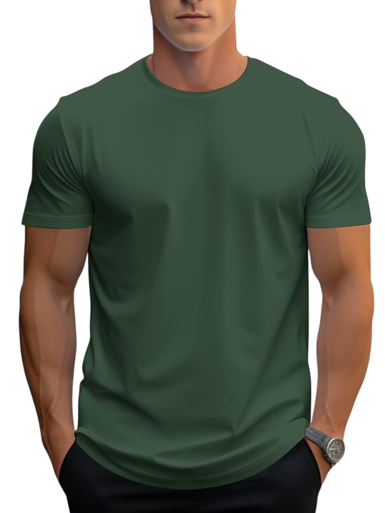 Men's Regular Fit Basic T-Shirt 5