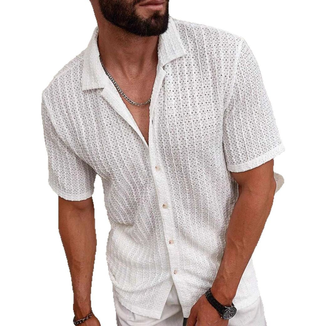 Men's Slim Fit Short Sleeve Casual Shirt 5