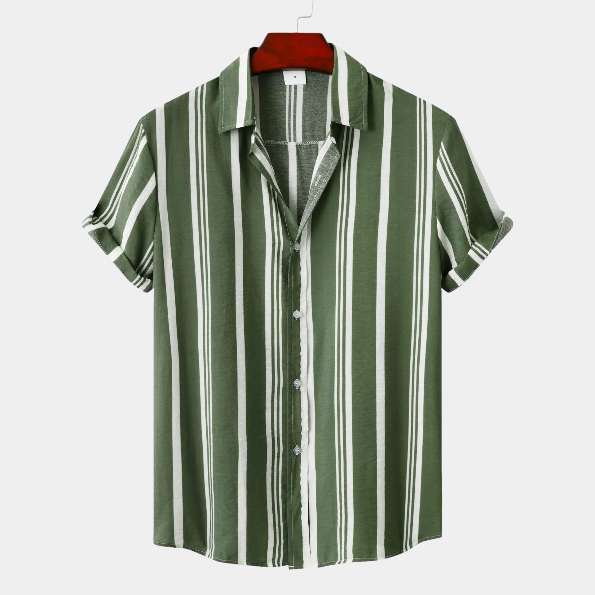 Men's Striped Linen Dress Shirt 6