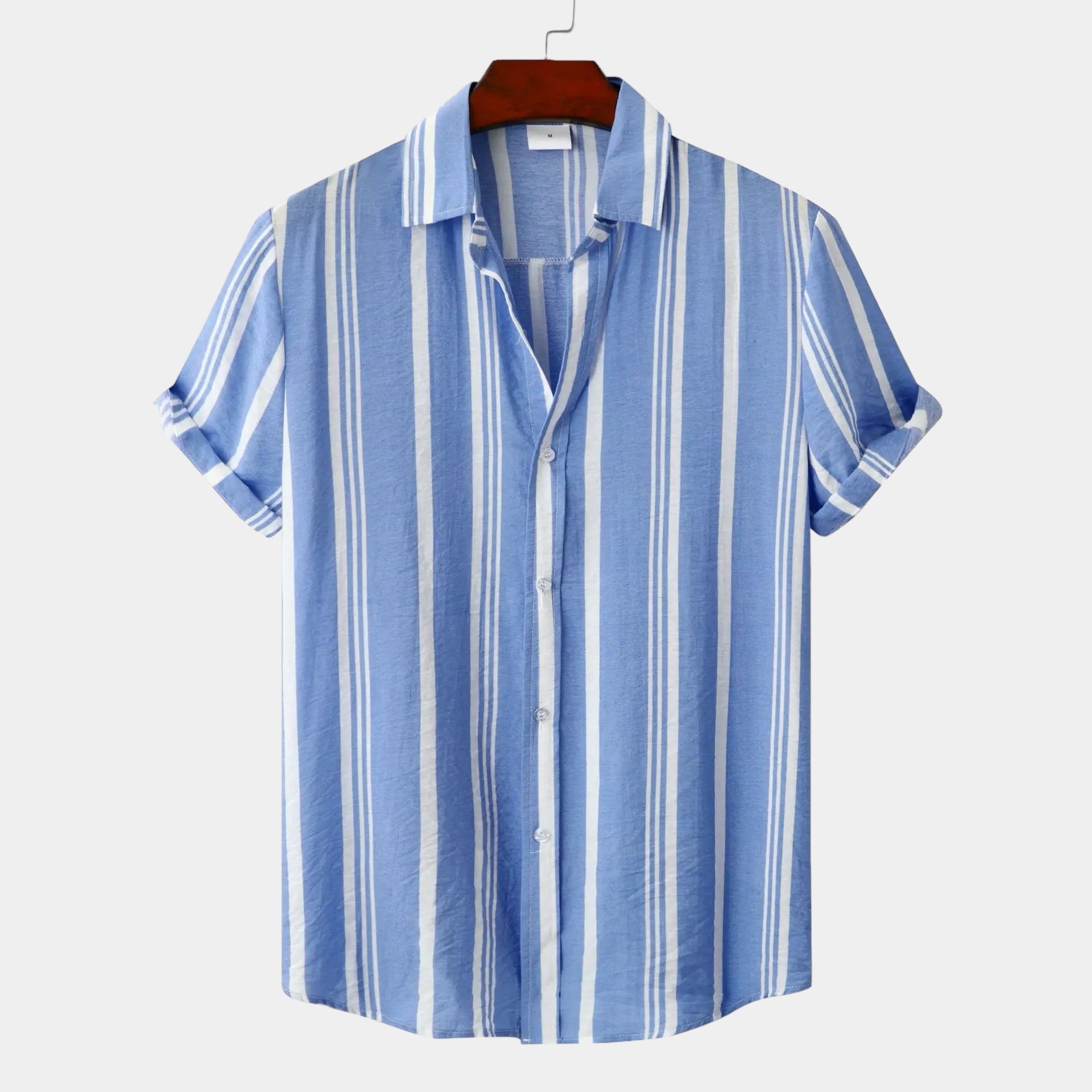 Men's Striped Linen Dress Shirt 8