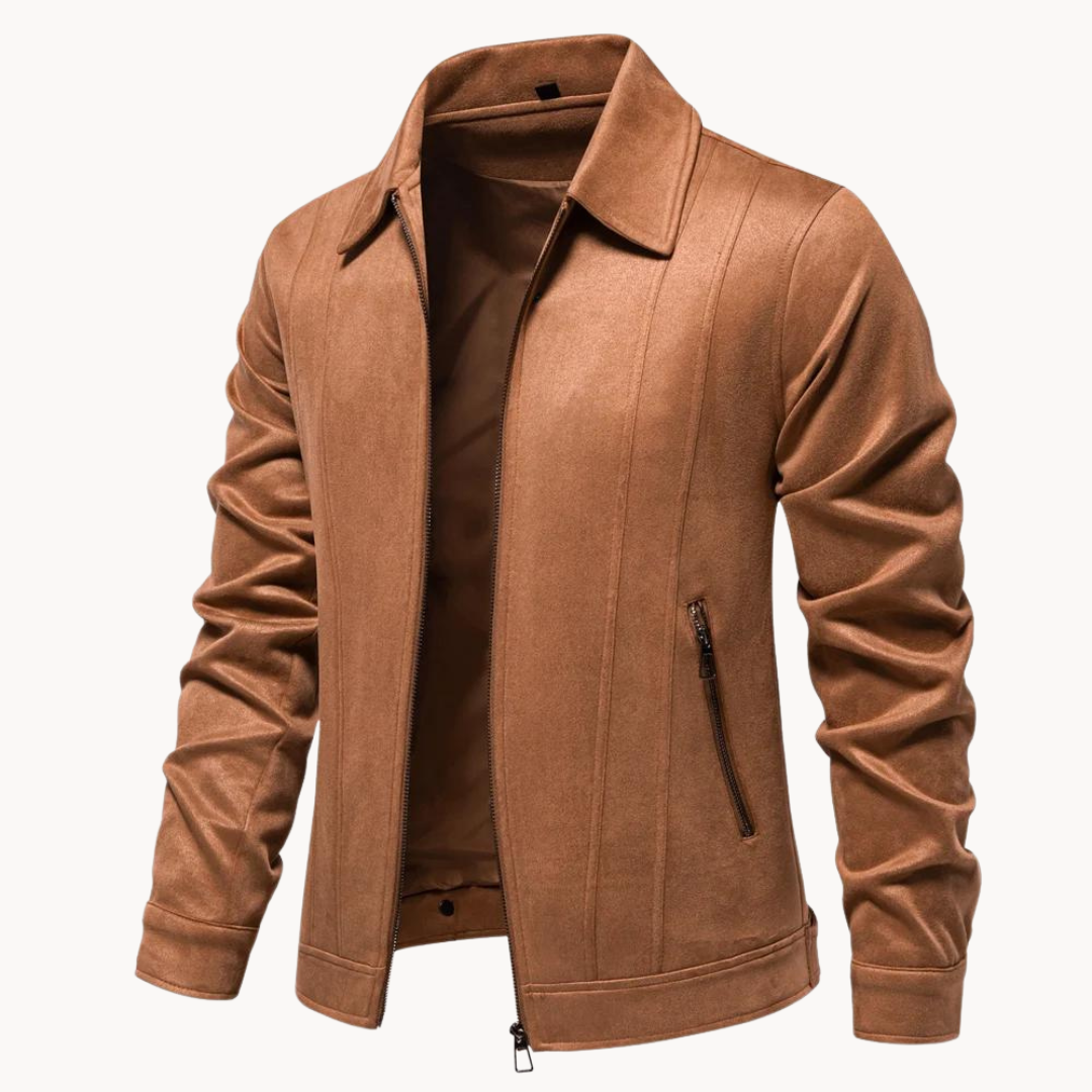 Men's Suede Jacket with Modern Cut and Luxurious Texture 1