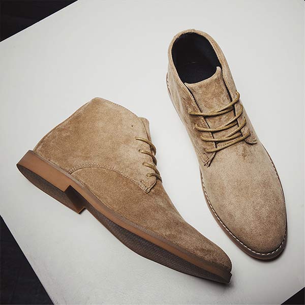 Men's Suede Lace-Up Ankle Boots for Casual and Formal Wear 4