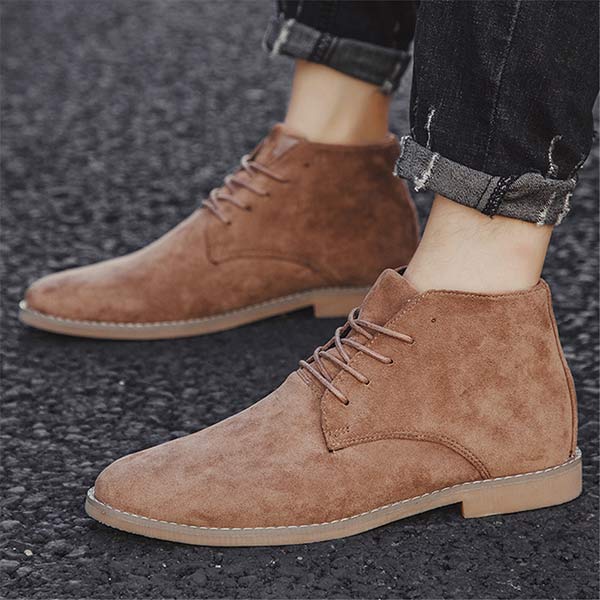 Men's Suede Lace-Up Ankle Boots for Casual and Formal Wear 8