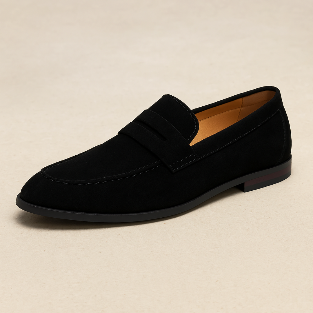 Men's Suede Penny Loafers 0