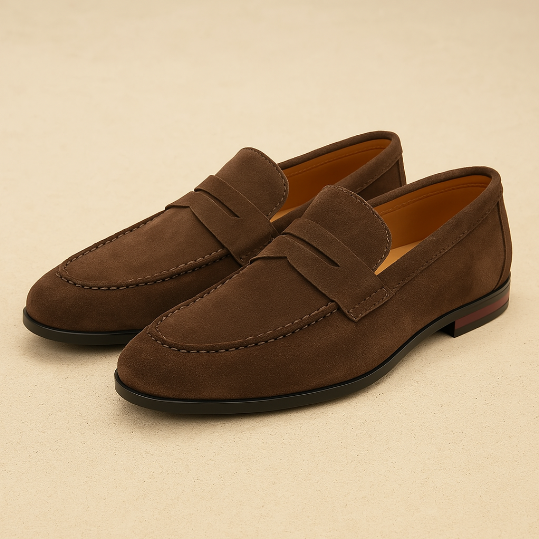 Men's Suede Penny Loafers 2