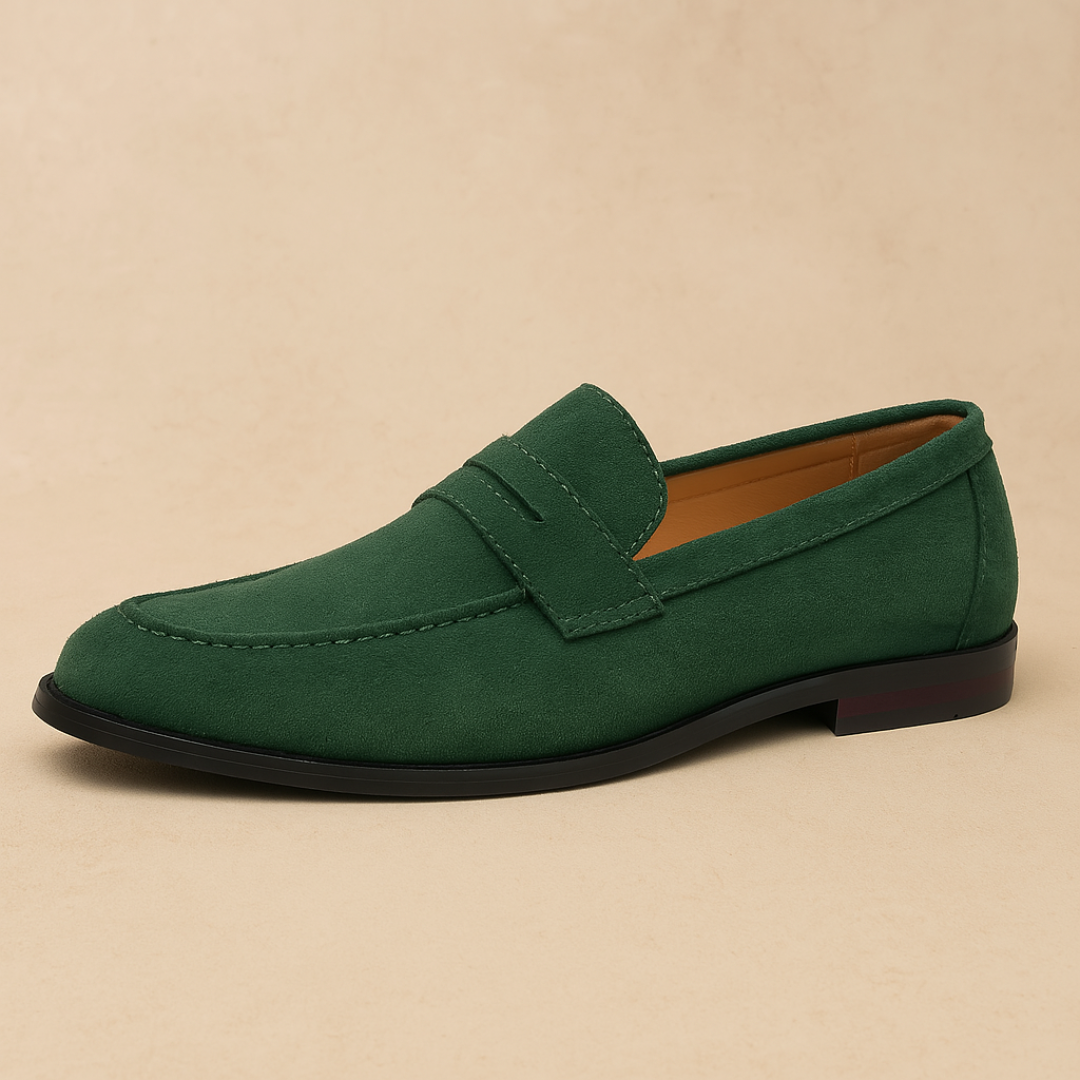 Men's Suede Penny Loafers 4