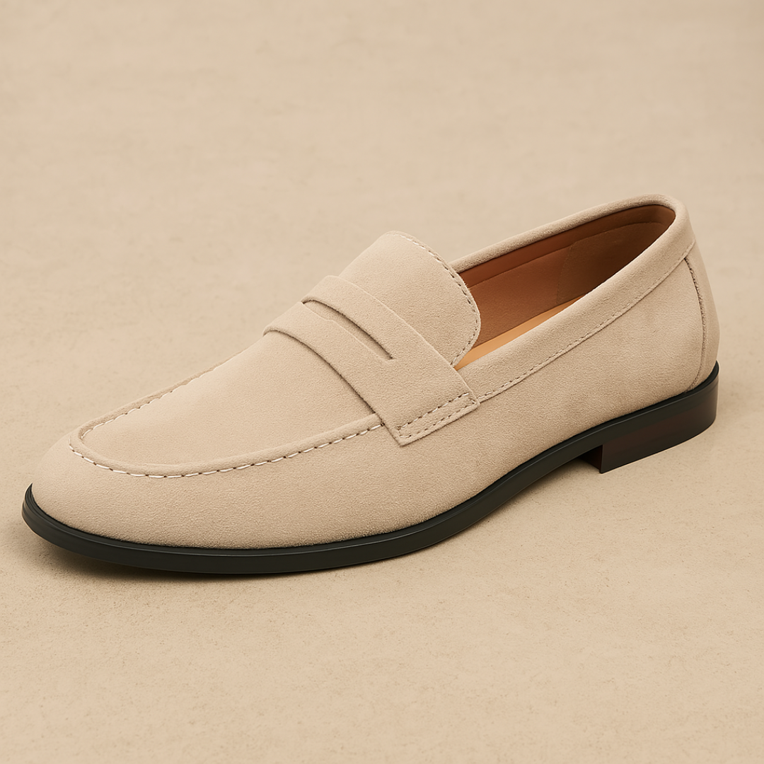 Men's Suede Penny Loafers 5