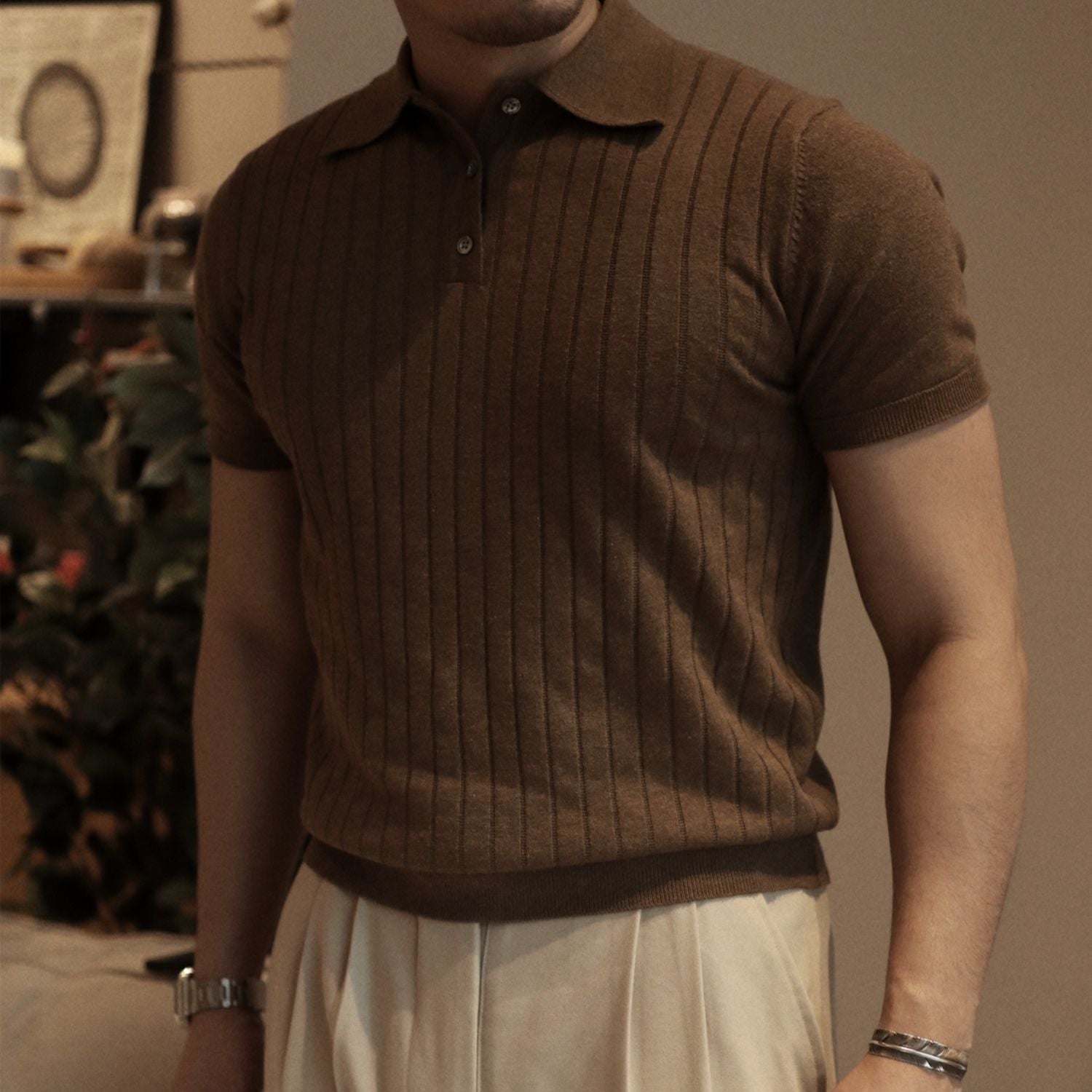 Men's Vintage Polo Shirt - Classic Striped Design 7