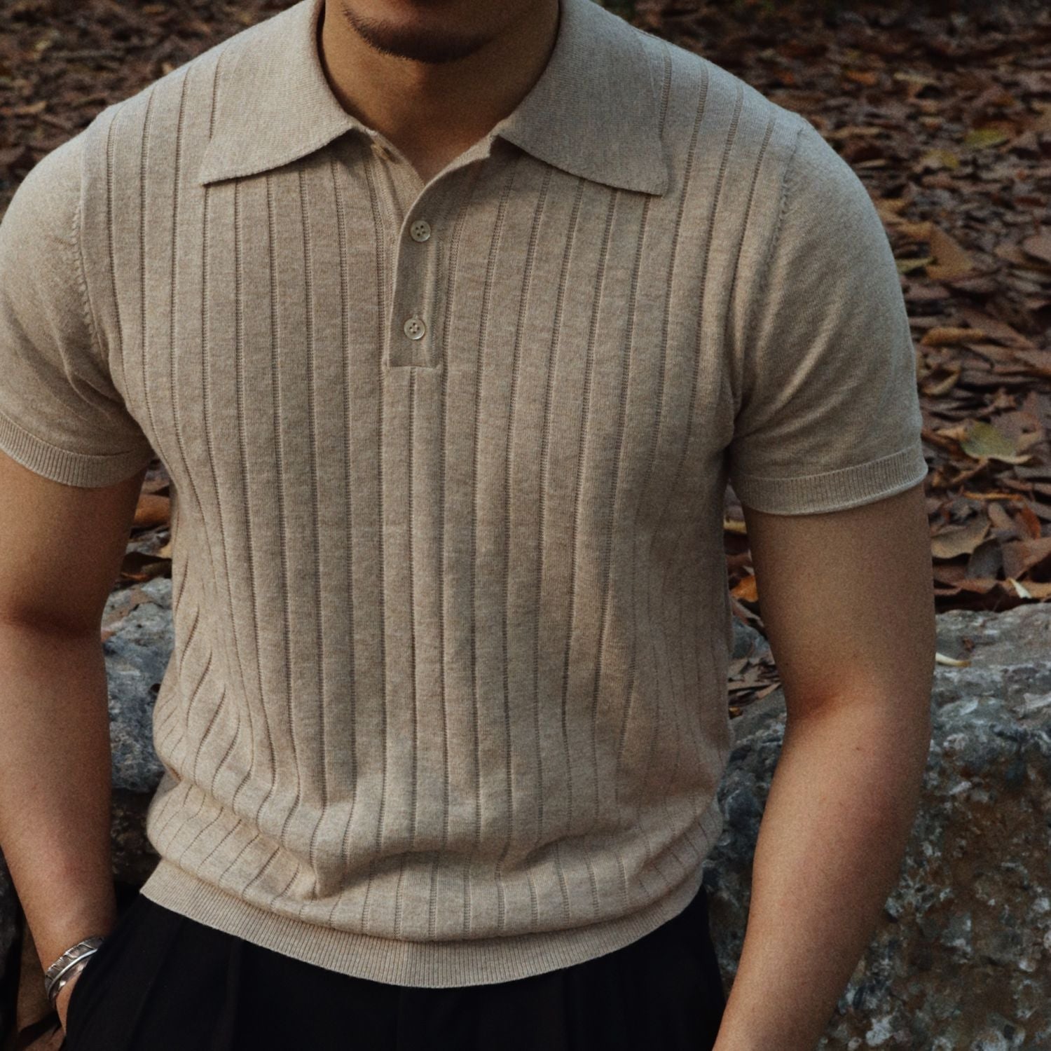 Men's Vintage Polo Shirt - Classic Striped Design 8