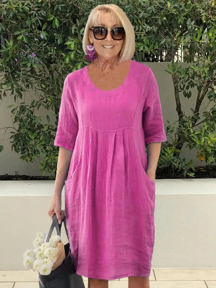 Midi Dress – Breathable Blend & Relaxed Fit For Airflow