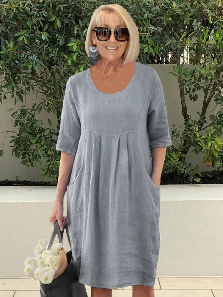 Midi Dress – Breathable Blend & Relaxed Fit For Airflow