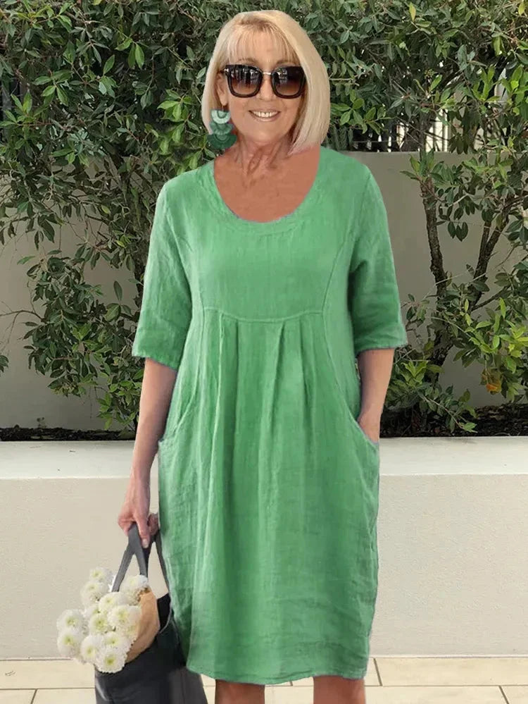 Midi Dress – Breathable Blend & Relaxed Fit For Airflow