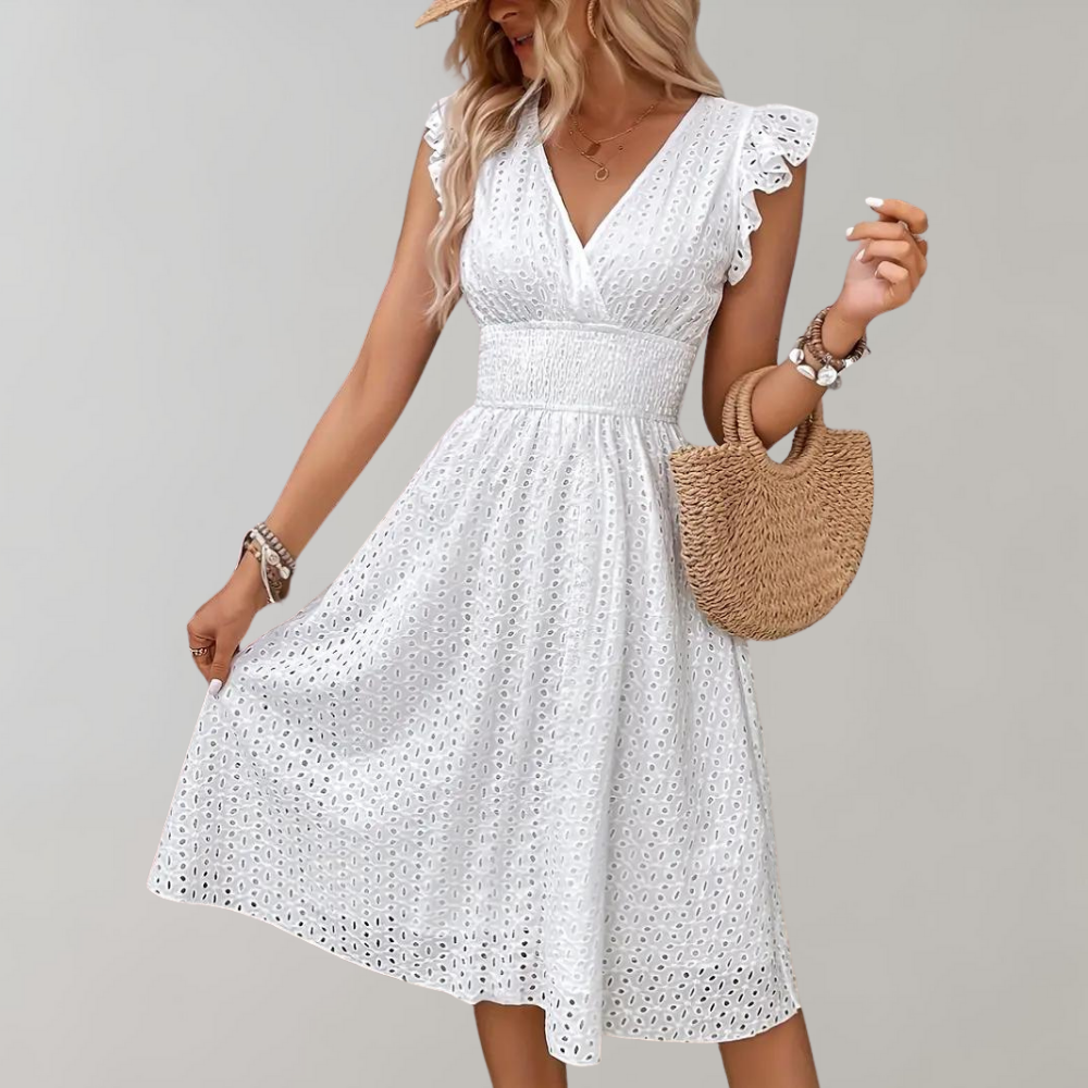 Women's Lightweight Summer Dress with Ruffles-1