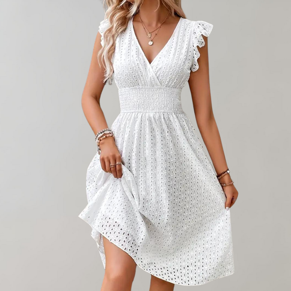 Women's Lightweight Summer Dress with Ruffles-4