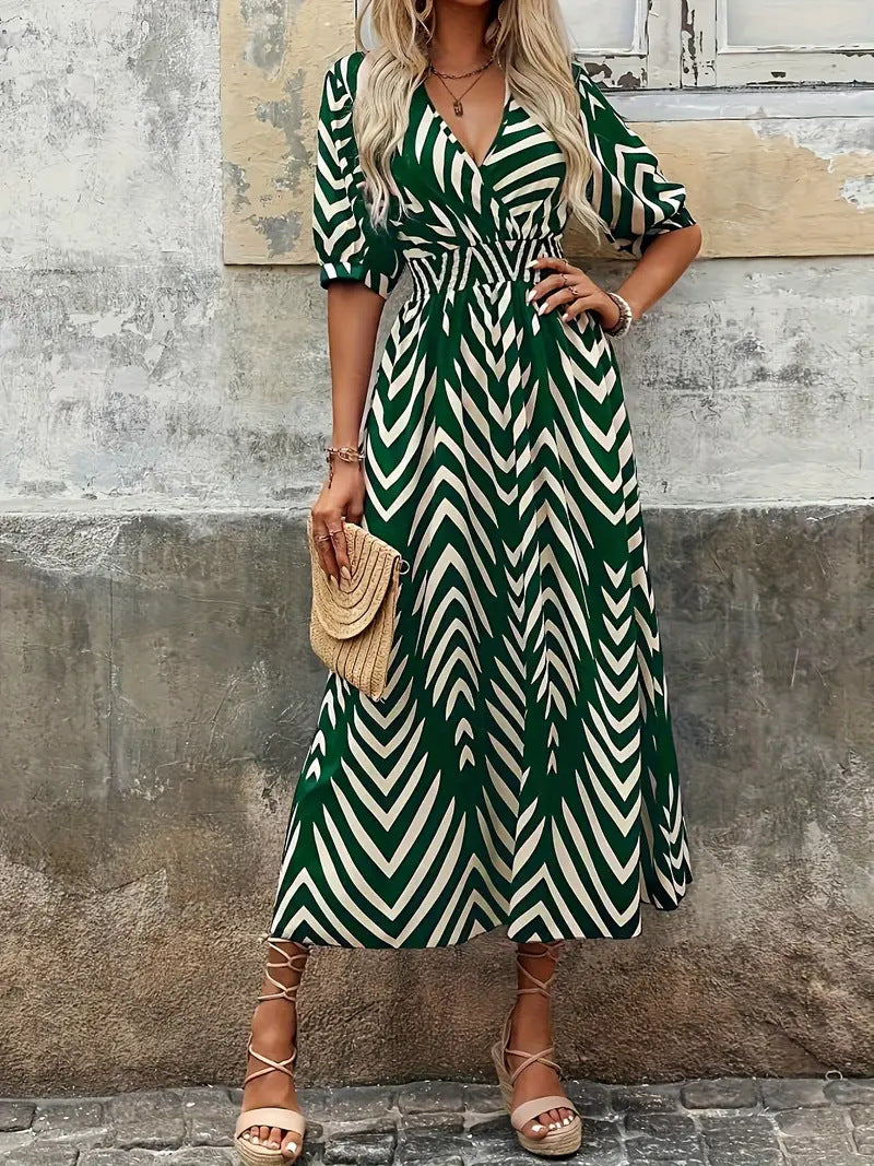 Women's Lightweight A-Line Midi Dress-6