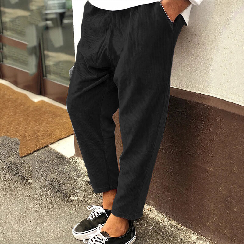 Men's Corduroy Pants Casual Comfort Wear-4