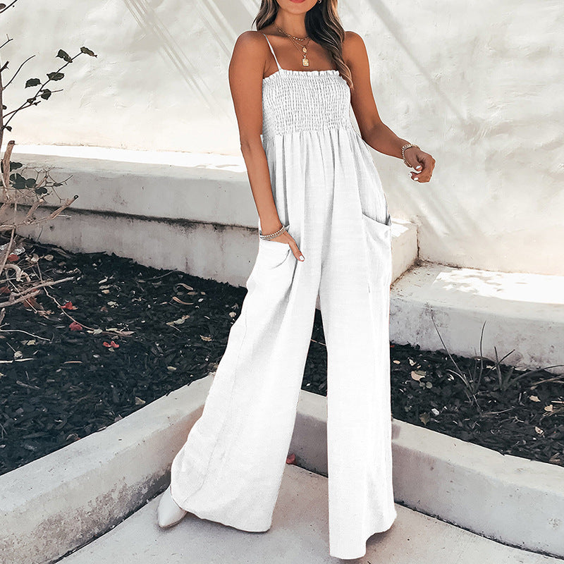 Variant image for Women's Rayon Jumpsuit Relaxed Fit Wide Leg-9