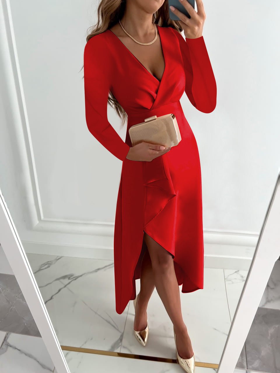 Variant image for Women's Elegant Asymmetrical Formal Dress-26