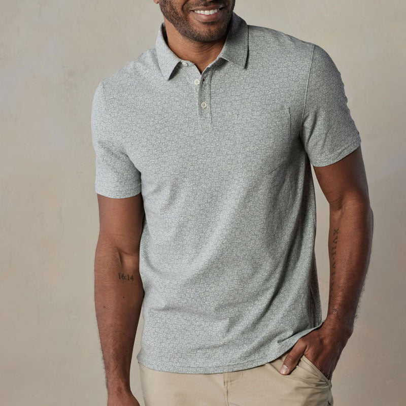 Men's Cotton Polo Shirt with Chest Pocket-1