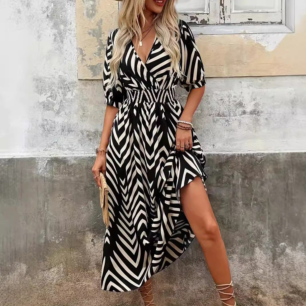 Women's Lightweight A-Line Midi Dress-3