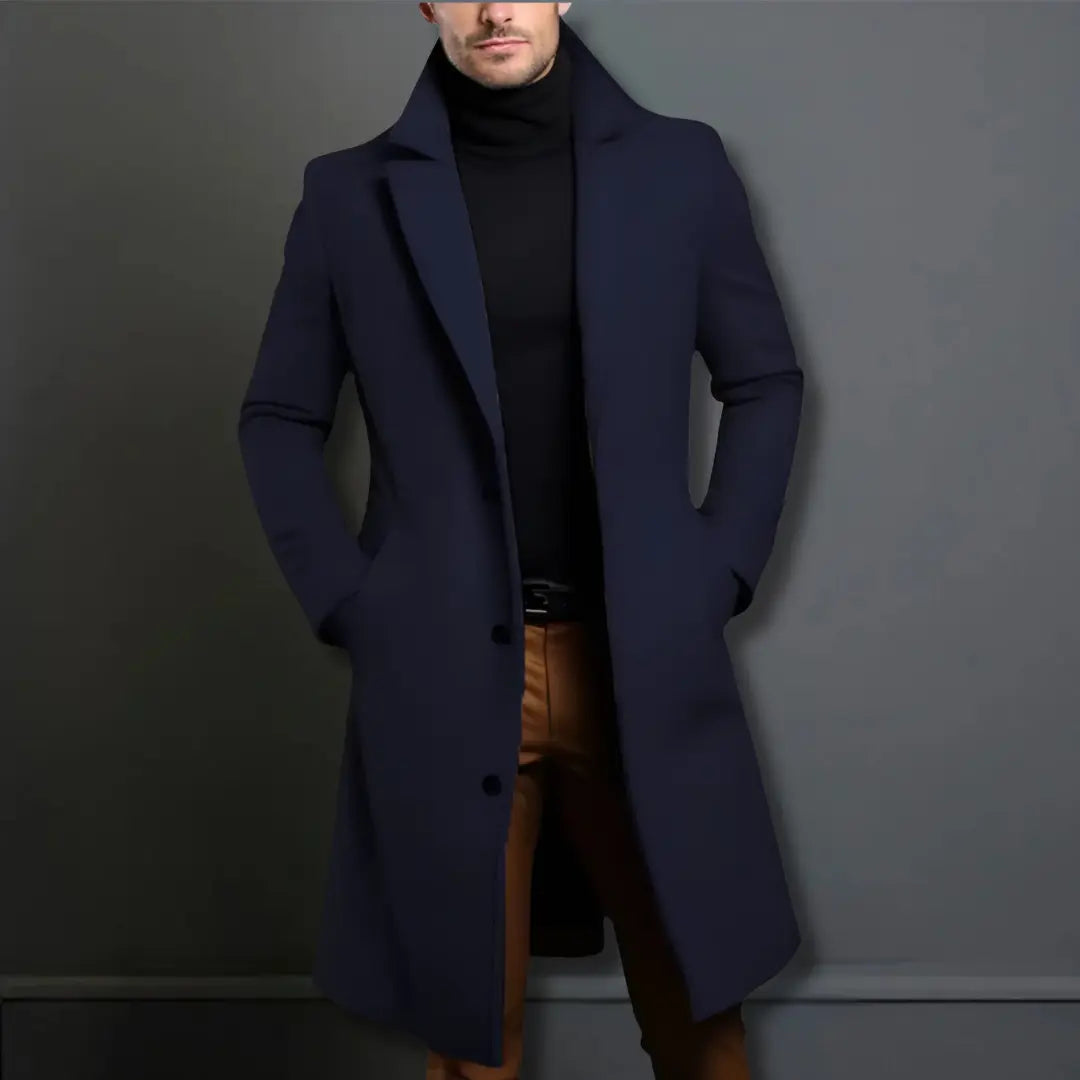 Overcoat - Durable Blend Tailored Fit & Lined Warmth