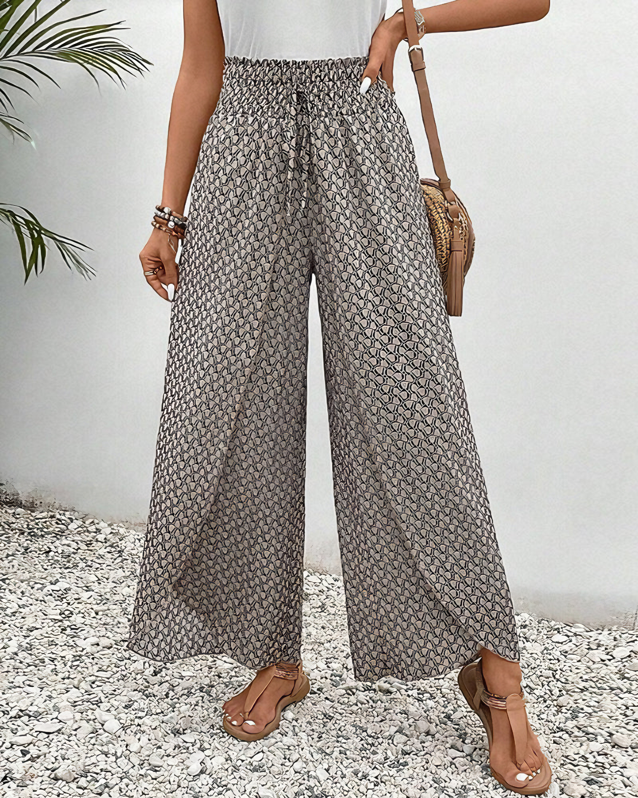 Pants – Chiffon Blend Loose Wide Leg & Free Movement