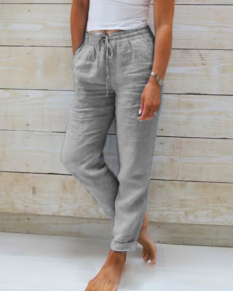 Pants - Elastic Waist And Lightweight Breathable Comfort